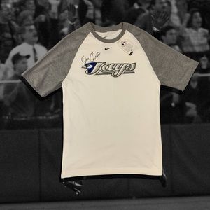 Joe Carter Nike Middle Swoosh Autographed Tshirt
